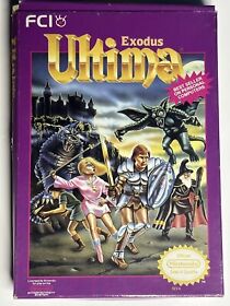 Ultima Exodus NES Game Cartridge and Box (1988)