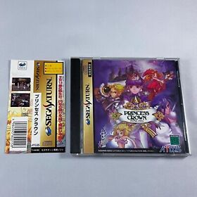 Princess Crown with Manual USED Sega Saturn SS Tested from Japan