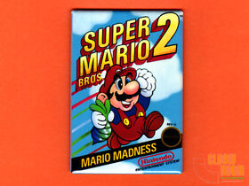 NES Super Mario Bros 2 box art 2x3" fridge/locker magnet Nintendo 