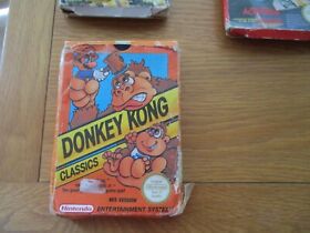 donkey kong classics, boxed and manual, nes
