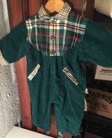 Nannette Baby Boys One Piece Outfit Size 6-9 Months Vintage Style Plaid Holiday