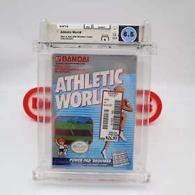 NES Nintendo Game ATHLETIC WORLD - WATA GRADED 8.5 A! NEW &  Sealed with H-Seam!