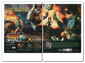 2001 Video Game 2PG PRINT AD - MAX STEEL Covert Missions - SEGA Dreamcast GBC