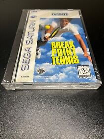 Break Point Tennis (Sega Saturn, 1996) 🔥Fast Shipping RARE🔥Sealed w/ HangTab ~