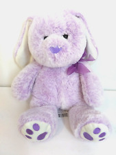 Stuffed Animal Plush Bunny Rabbit Purple Soft Floppy Ears For Easter Or Gift 10"
