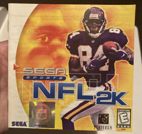 NFL 2K SEGA Dreamcast Instruction Manual Only - Very Good