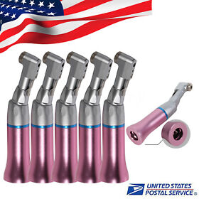 1-5pcs NSK Style Dental Slow Low Speed Contra Angle Handpiece Latch E-type pink