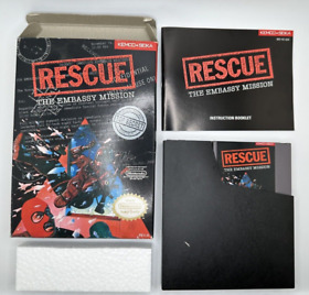 RESCUE THE EMBASSY MISSION Kemco NES (Nintendo, 1989) CIB Complete - HIGH GRADE