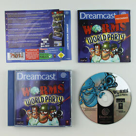 Sega Dreamcast game - Worms World Party, UK PAL, Disk, Case & book, USED