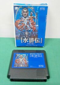 NES -- SUIKODEN -- Fake boxed. Can save. historical SLG. Famicom Japan 10735