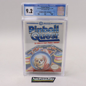 Pinball Quest Nintendo NES 1990 Jaleco CIB Complete w/ Manual CGC Graded 9.2!
