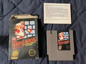 Super Mario Bros 1 Complete in Box Nintendo NES 5 Screw CIB