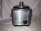 Cuisinart 4 Cup Rice Cooker Steamer CRC-400 Silver Brushed Stainless Works Good