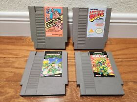 NES Nintendo games lot - Donkey Kong Classics, A Boy and His Blob, TMNT Arcade
