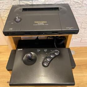 SNK Neo Geo Neogeo AES ROM Console System with Stick Controller Set Tested