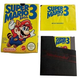 Boxed Nintendo NES Super Mario Bros 3 PAL Complete Manual Dust Sleeve Collector