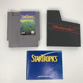StarTropics (Nintendo NES, 1990) Game Cartridge , Sleeve & Manual TESTED VTG