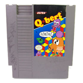 Q*bert CLEANED & TESTED AUTHENTIC NES Nintendo Game Cartridge