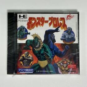 PC Engine PCE Hu Card MONSTER PROWRESTLING Japan Sports Role Playing Game