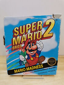 Nintendo Nes Game - Super Mario Bros.2 - Mario Madness (Boxed) Bees Graves