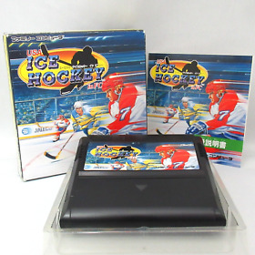 USA ICE HOCKEY in FC w/ Box and Manual [Nintendo Famicom JP ver.]