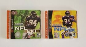 Lot of NFL 2K & NFL 2K1 (Sega Dreamcast, 1999, 2000) Randy Moss Cover COMPLETE