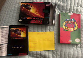 Vintage Empty NES SNES Nintendo Game Box Attack Of The Killer Tomatoes Top Gear2