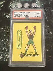 1989 Topps Nintendo Punch-Out Sticker #8 vtg Nes PSA 8 Mike Tyson New Slab