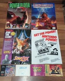Nintendo NES Authentic Manuals Game Posters Insert Wario's Woods Double Dragon 2