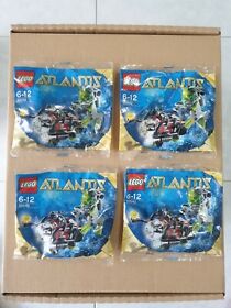 4 x Lego 30042 Atlantis Mini-Sub Polybag Brand New and Sealed Rare & Retired