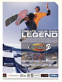 Tony Hawk's Pro Skater 2 Playstation 1 PS1 Sega Dreamcast PC Promo Ad Art Poster