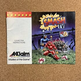 SMASH TV (Nintendo NES, 1991) Original Instruction Book Manual