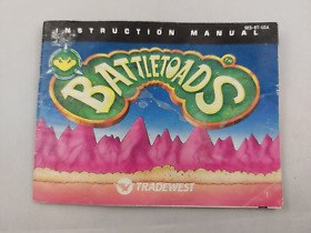 Battletoads (Nintendo NES) Instruction Manual ONLY - Water damage / crinkly