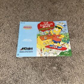 The Simpsons: Bart vs. the Space Mutants (Nintendo NES, 1991) Manual Only