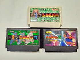 Lot 3 Nintendo Famicom  Ninja Ryukenden Gaiden 1 2 3  FC Jp  Games