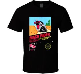 Camiseta artística caja de videojuegos Mach Rider NES