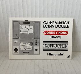 Nintendo Game And Watch Donkey Kong DK-52 1982 French Manual Only