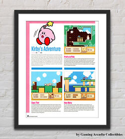 Kirby's Adventure Nintendo NES Glossy Promo Ad Poster Unframed G5174