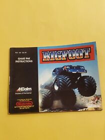 Bigfoot Authentic Original NES Nintendo Manual Only
