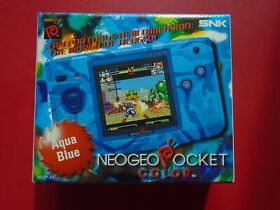 NeoGeo Neo-Geo Pocket Color Console System Handheld Camouflage Aqua Blue NEW A+