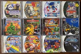 SEGA DREAMCAST 12 VIDEO GAMES COLLECTION SONIC FUR FIGHTERS CYBER TROOPERS SEE!!