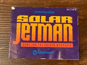 Solar Jetman Hunt Golden Warship Jet Man Nintendo NES Instruction Manual Only