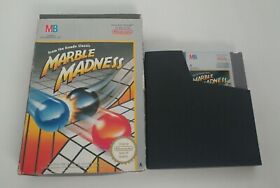 Nintendo Nes Marble Madness Game Cart - With Box - No Instructions.