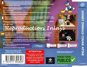 Donald Duck Quack Attack Dreamcast Rear Inlay Only (High Quality)