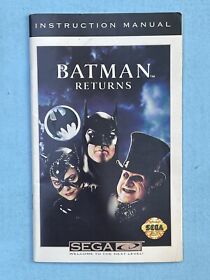 Batman Returns Sega CD Instruction Manual Only With Registration Card 