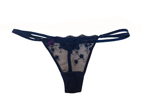 L'AGENT BY AGENT PROVOCATEUR Womens Thong Lace Navy Size S