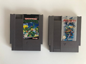 Lot jeux Nintendo NES Konami Rollergames Teenage Mutant Hero Turtles TMNT