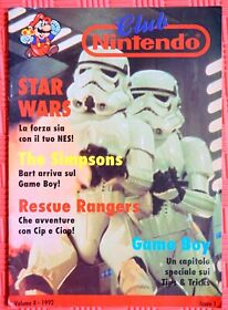 Magazine Rivista Game Nintendo Club Volume 4 1992 N 1 Nes Snes Star Wars Simpson