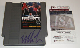 1987 MIKE TYSON Signed PUNCH OUT Nintendo NES Video Game Cartridge JSA COA Orig