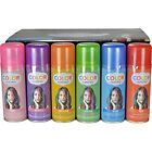 Temporary Hair Color Spray 6 Colors Crazy Hair Neon Hair Dye Spray , 6 Cans 2oz